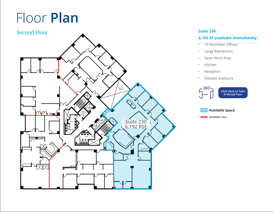 175 Commerce Valley Dr W, Markham, ON à louer Plan d’étage– Image 1 sur 1
