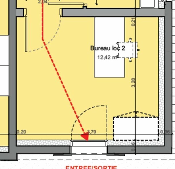 Bureau dans Biscarrosse à louer - Plan d’étage – Image 2 sur 2