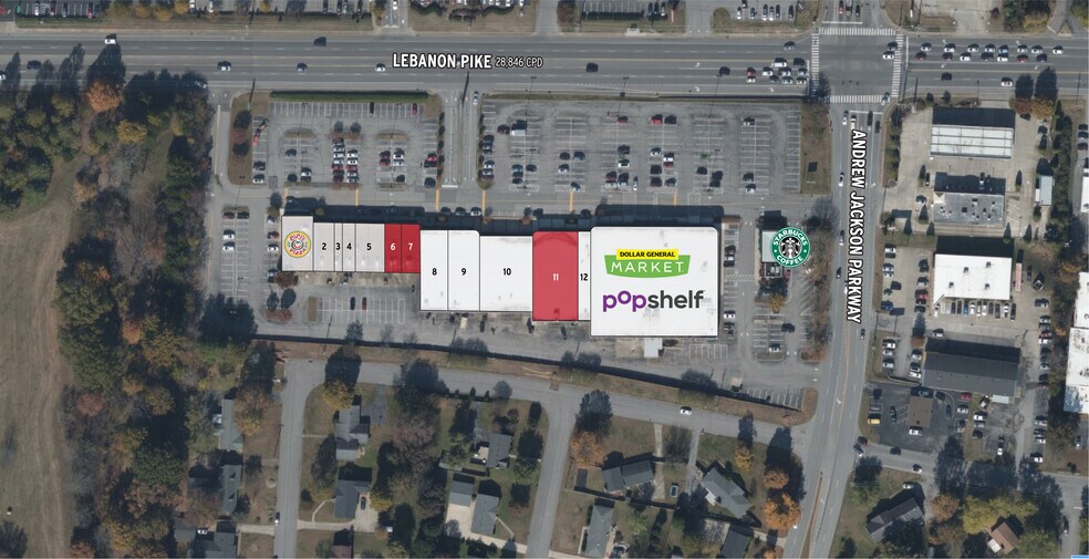 4453-4491 Lebanon Pike, Hermitage, TN à louer - Plan de site – Image 2 sur 5