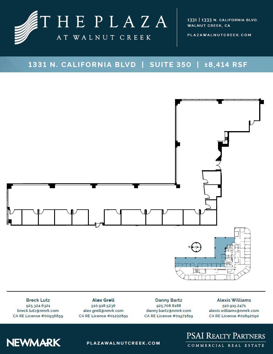 1331 N California Blvd, Walnut Creek, CA à louer Plan d’étage– Image 1 sur 1