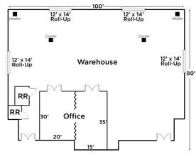 3441 Landco Dr, Bakersfield, CA à louer Plan d’étage– Image 2 sur 2