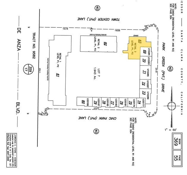 20560 Town Center Ln, Cupertino, CA à louer - Plan cadastral – Image 2 sur 9