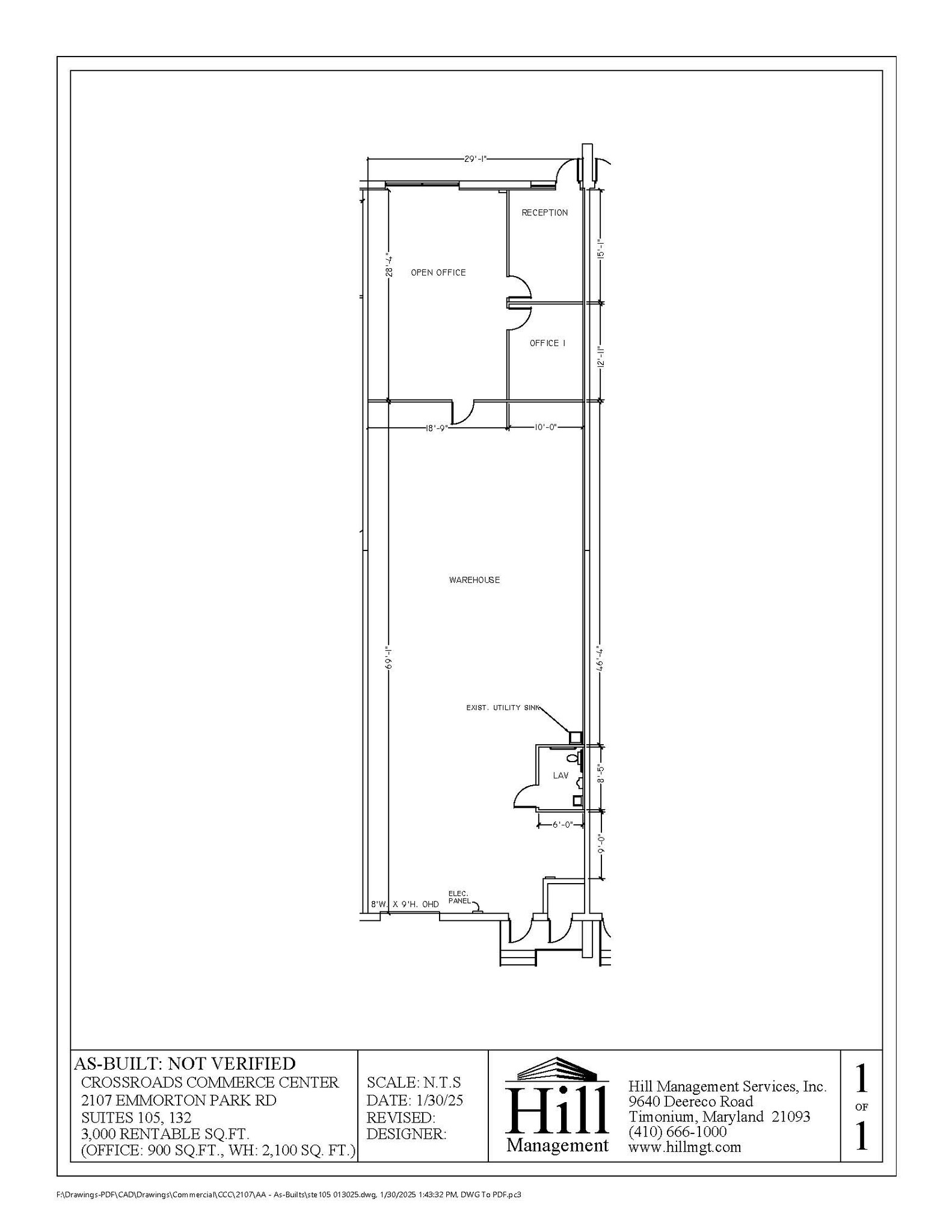 2107 Emmorton Park Rd, Edgewood, MD à louer Plan d’étage– Image 1 sur 1