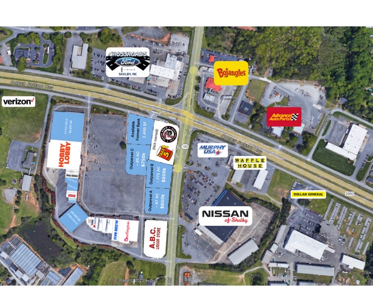 E Dixon Blvd, Shelby, NC à vendre - Aérien – Image 3 sur 3