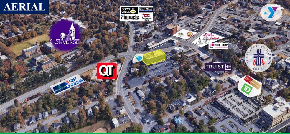 101 N Pine St, Spartanburg, SC à louer - Aérien – Image 2 sur 7