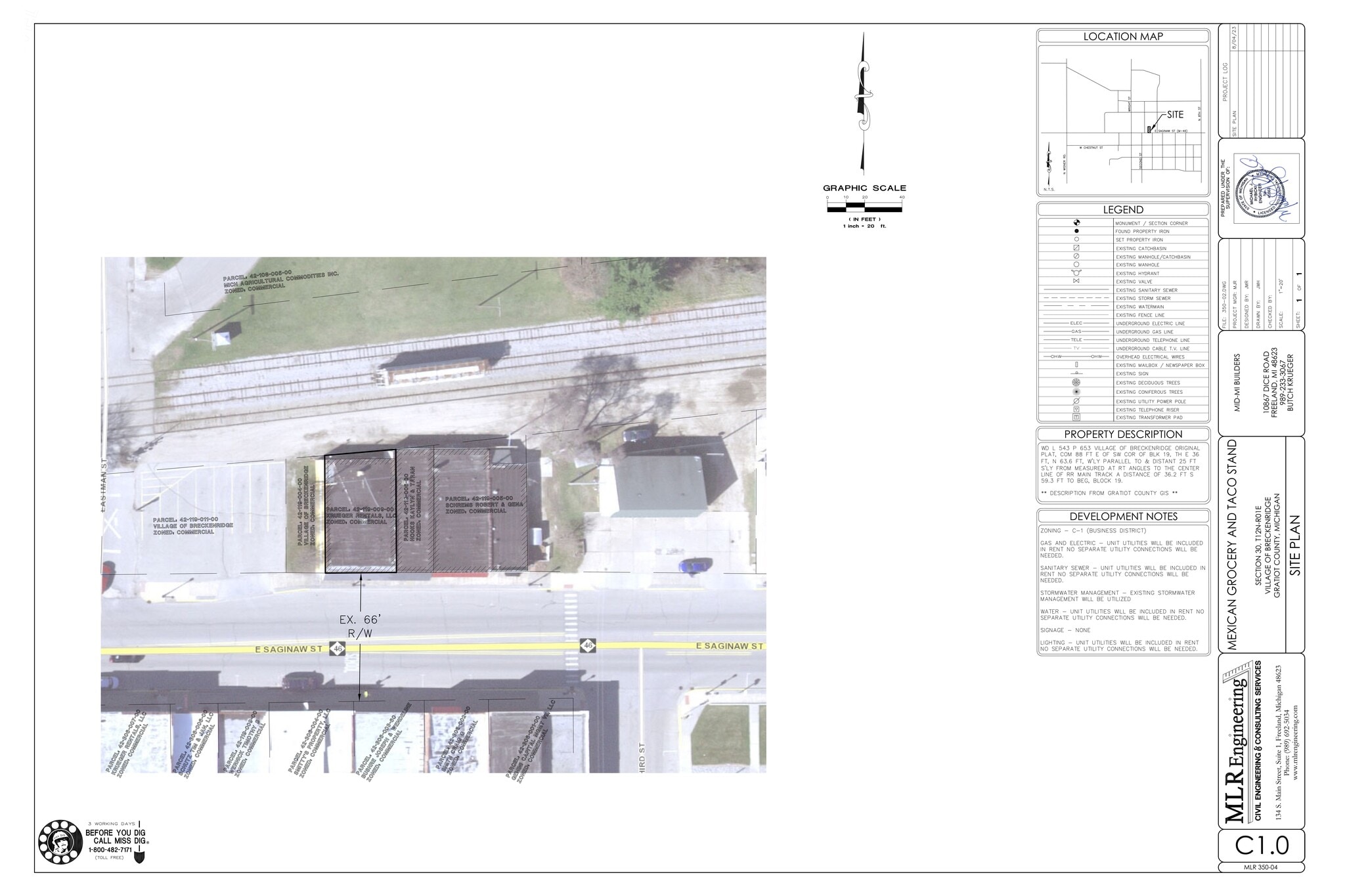 221 E Saginaw St, Breckenridge, MI à louer Plan de site– Image 1 sur 1