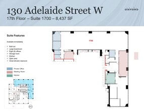 130 Adelaide St W, Toronto, ON à louer Plan d’étage– Image 1 sur 1