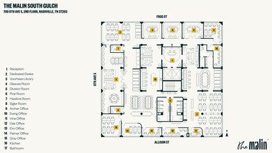 700 8th Ave S, Nashville, TN à louer Plan de site– Image 2 sur 2