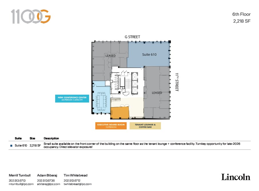 1100 G St NW, Washington, DC à louer Plan d’étage– Image 1 sur 1