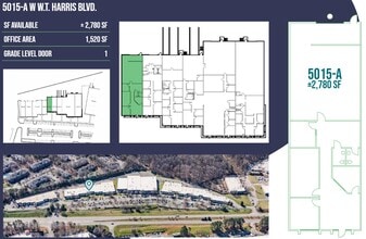 5009-5015 W WT Harris Blvd, Charlotte, NC à louer Plan d’étage– Image 2 sur 2