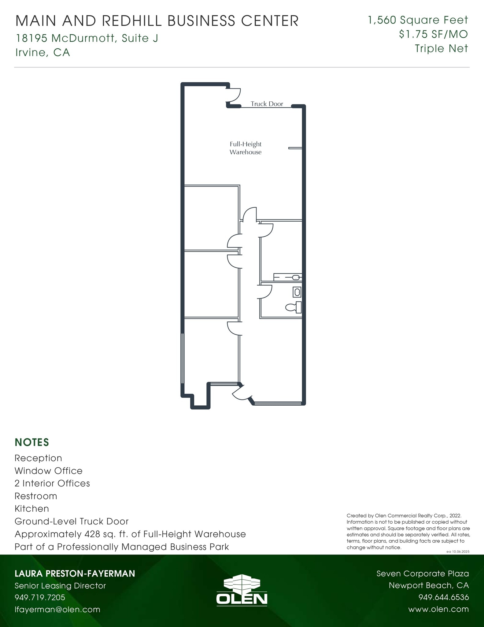 1200 Main St, Irvine, CA à louer Plan d’étage– Image 1 sur 1