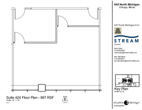 645 N Michigan Ave, Chicago, IL à louer Plan d’étage– Image 2 sur 2