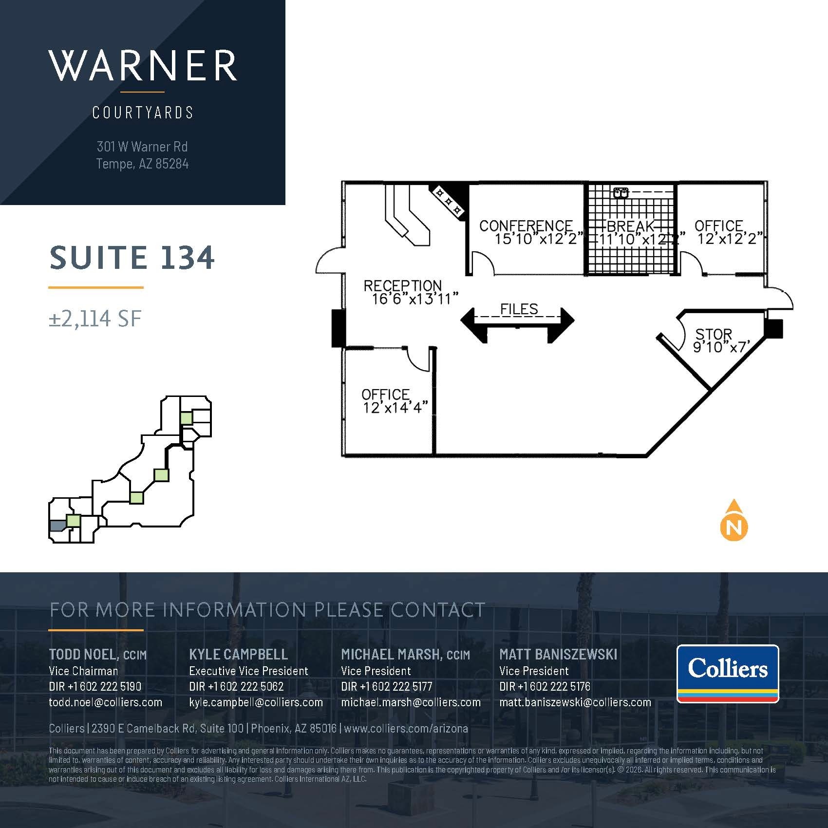 301 W Warner Rd, Tempe, AZ à vendre Plan d’étage– Image 1 sur 1