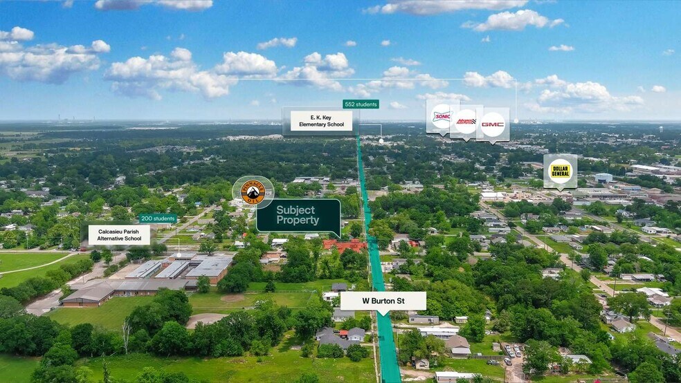444 W Burton St, Sulphur, LA à vendre - Aérien – Image 2 sur 3