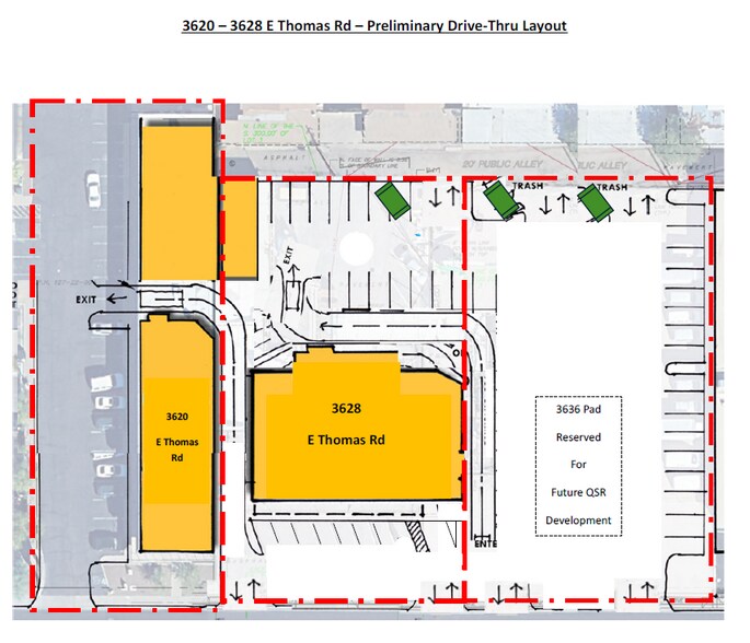 3620 E Thomas Rd, Phoenix, AZ à louer - Plan de site – Image 1 sur 28