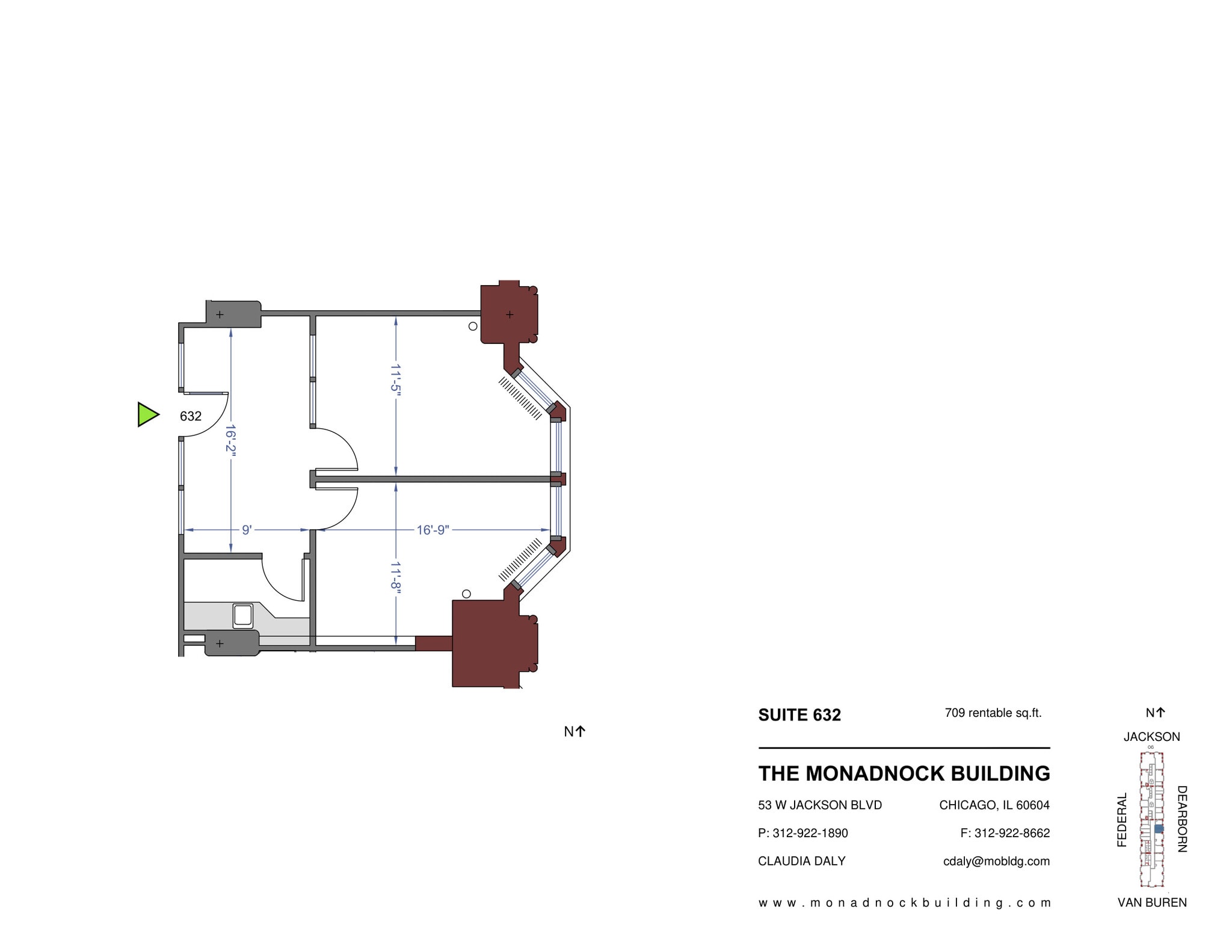 53 W Jackson Blvd, Chicago, IL à louer Plan d’étage– Image 1 sur 4