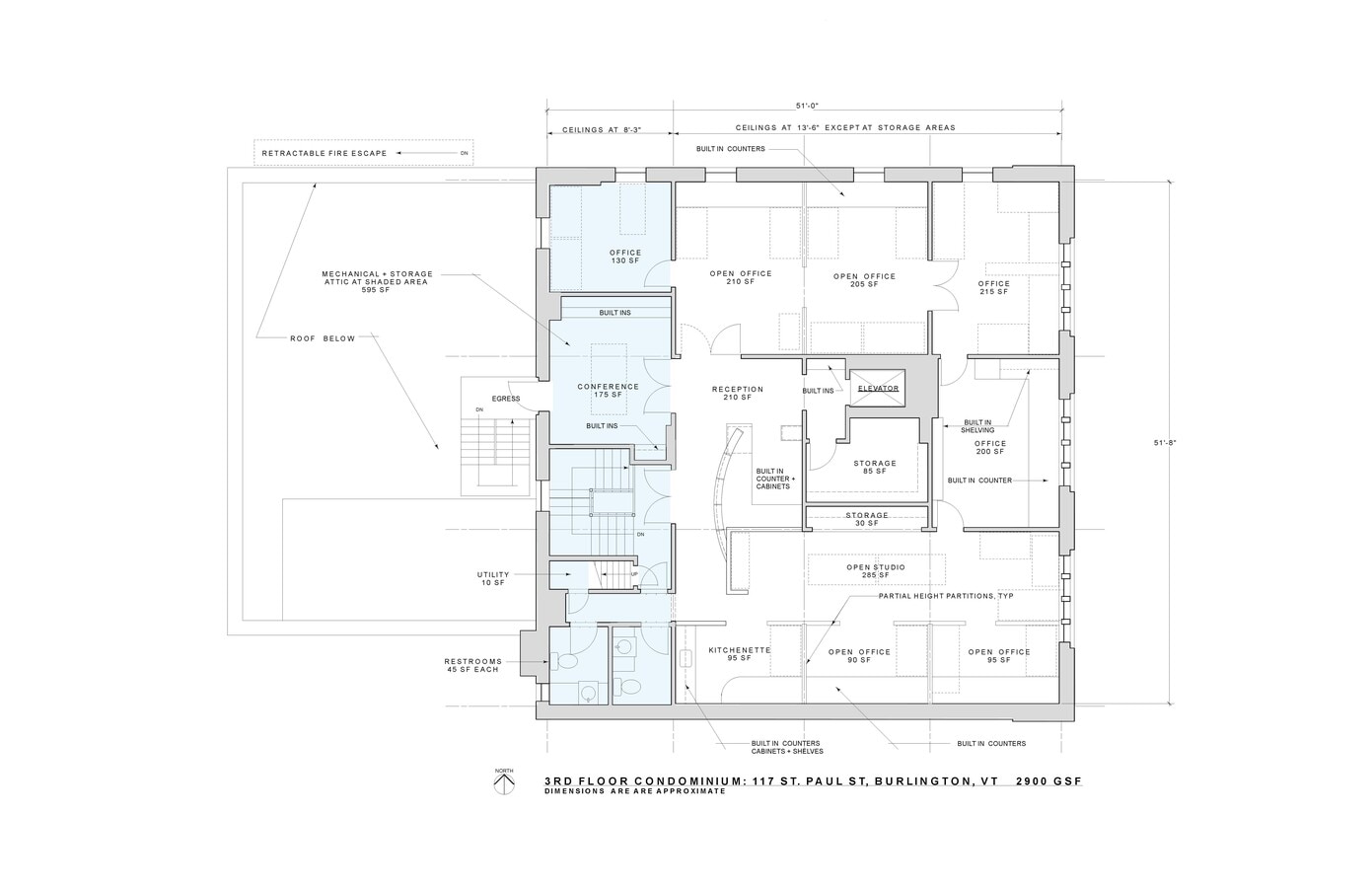 117 Saint Paul St, Burlington, VT 05401 - Lot 1 - - Plan d’étage - Image 1 of 11