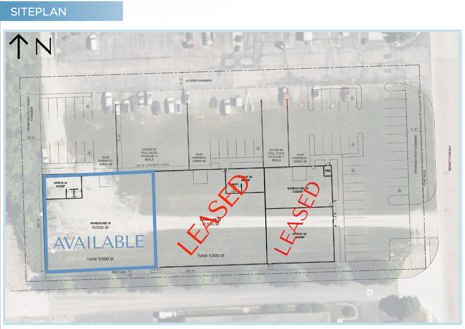 10890 Bennett Pkwy ext, Zionsville, IN à louer Plan de site– Image 1 sur 1