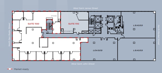 111 W Saint John St, San Jose, CA à louer Plan d’étage– Image 1 sur 1