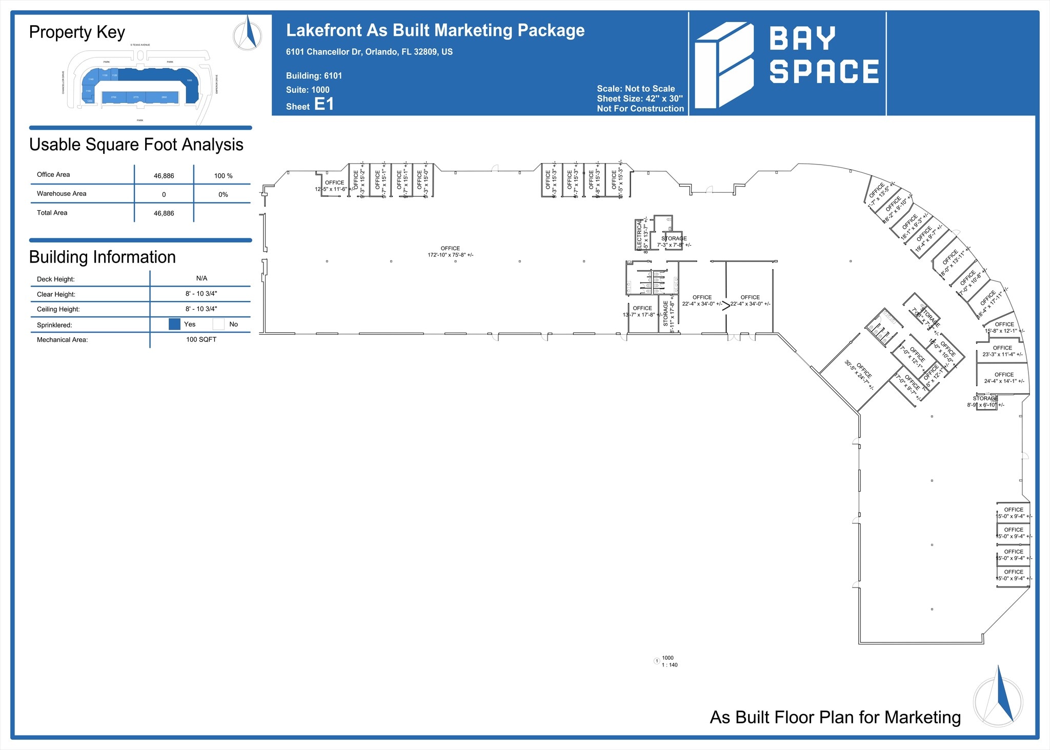 6101 Chancellor Dr, Orlando, FL à louer Plan de site– Image 1 sur 2