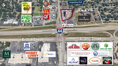 4815 S Harvard Ave, Tulsa, OK - VUE AÉRIENNE  vue de carte