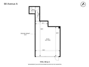 66 Avenue A, New York, NY à louer Plan d’étage– Image 1 sur 7