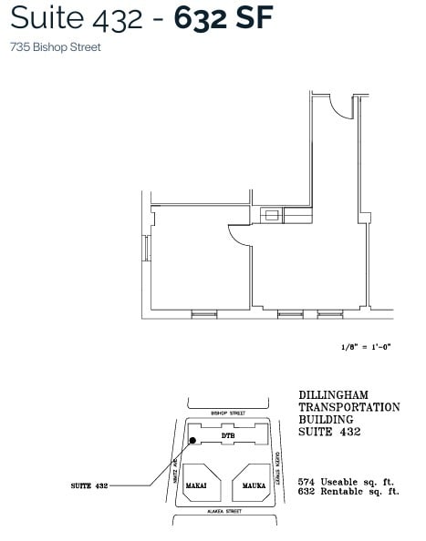 733 Bishop St, Honolulu, HI à louer Plan d’étage– Image 1 sur 1