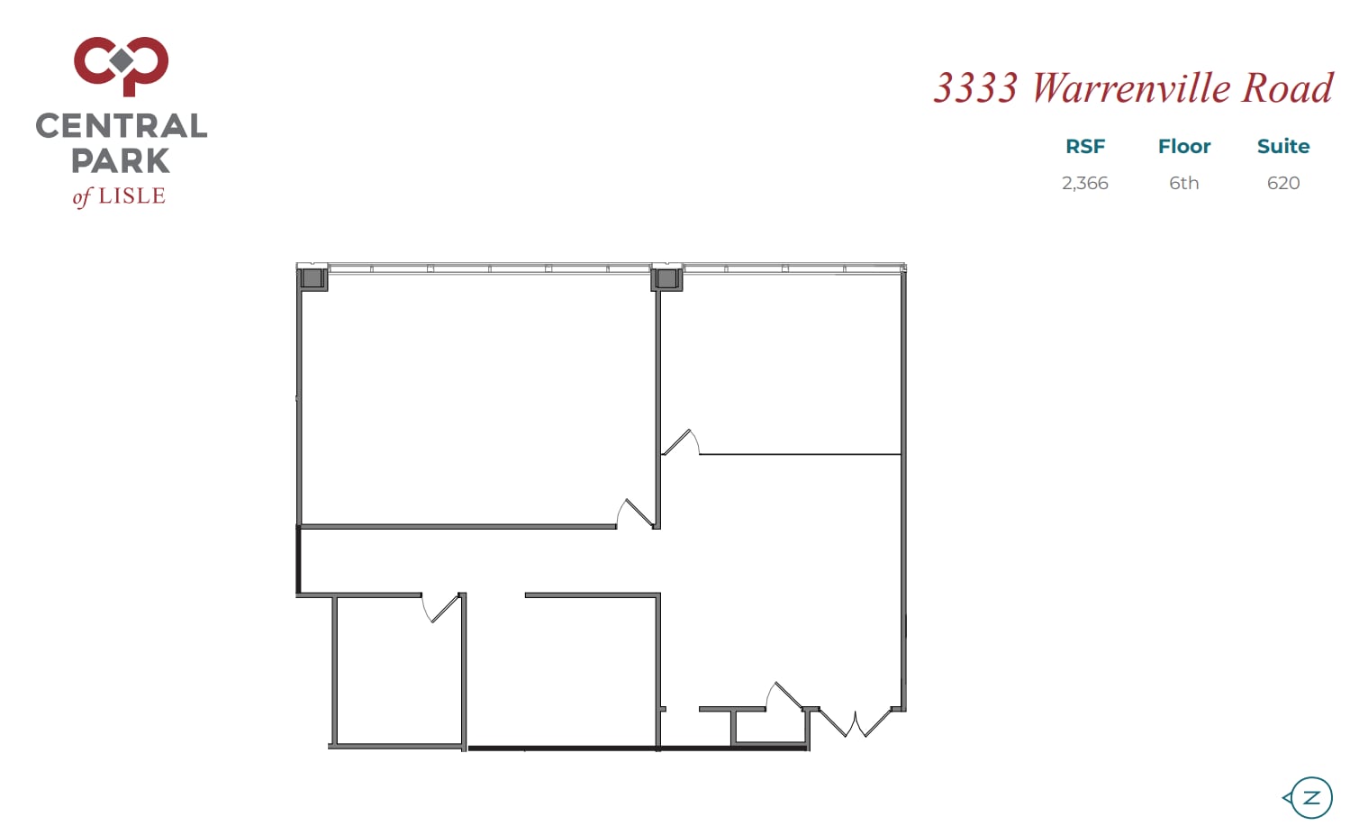 3333 Warrenville Rd, Lisle, IL à louer Plan d’étage– Image 1 sur 1