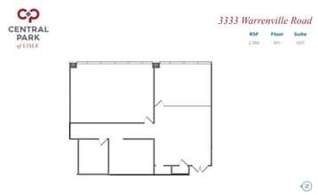 3333 Warrenville Rd, Lisle, IL à louer Plan d’étage– Image 1 sur 1