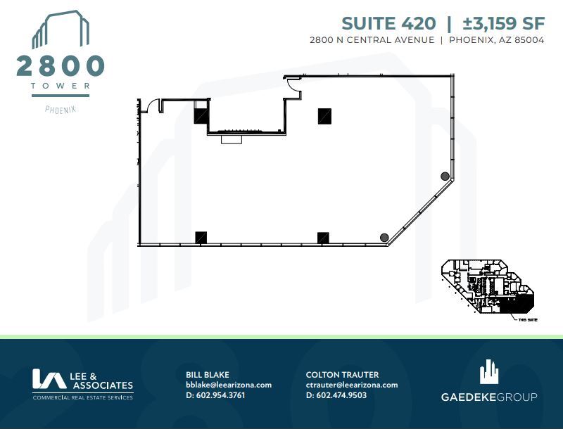 2800 N Central Ave, Phoenix, AZ à louer Plan d’étage– Image 1 sur 1