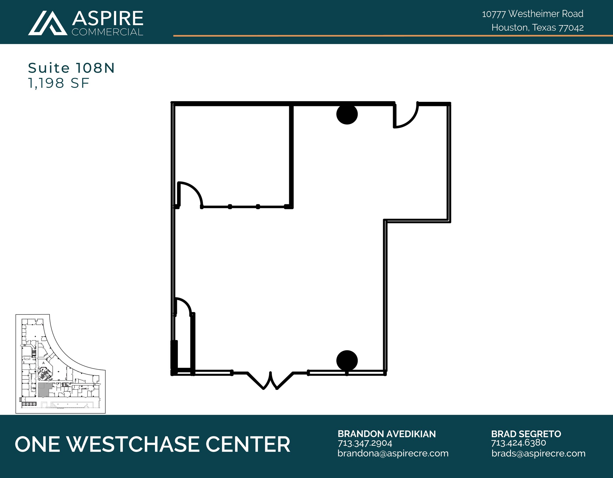 10777 Westheimer Rd, Houston, TX à louer Plan d’étage– Image 1 sur 1