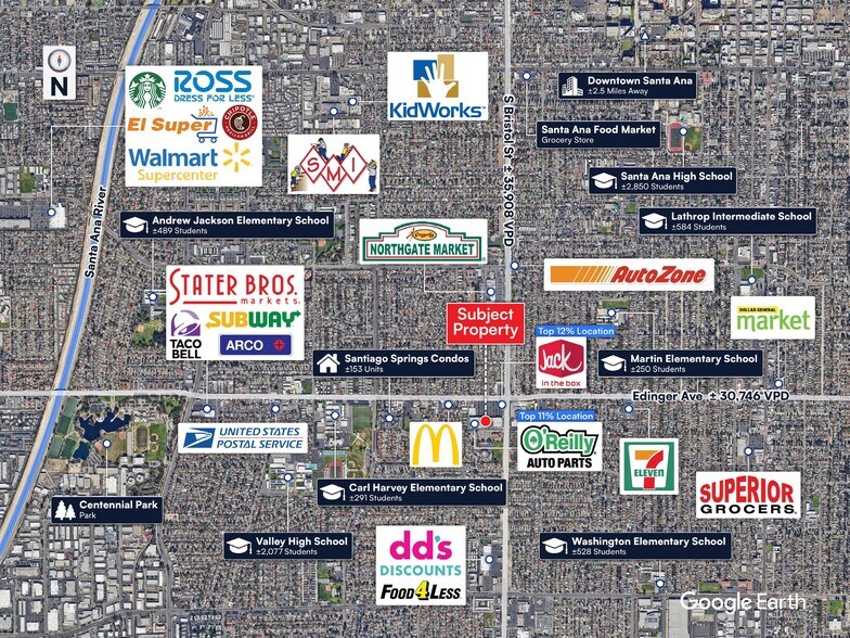 1350-1400 W Edinger Ave, Santa Ana, CA à louer - Photo de l’immeuble – Image 3 sur 3