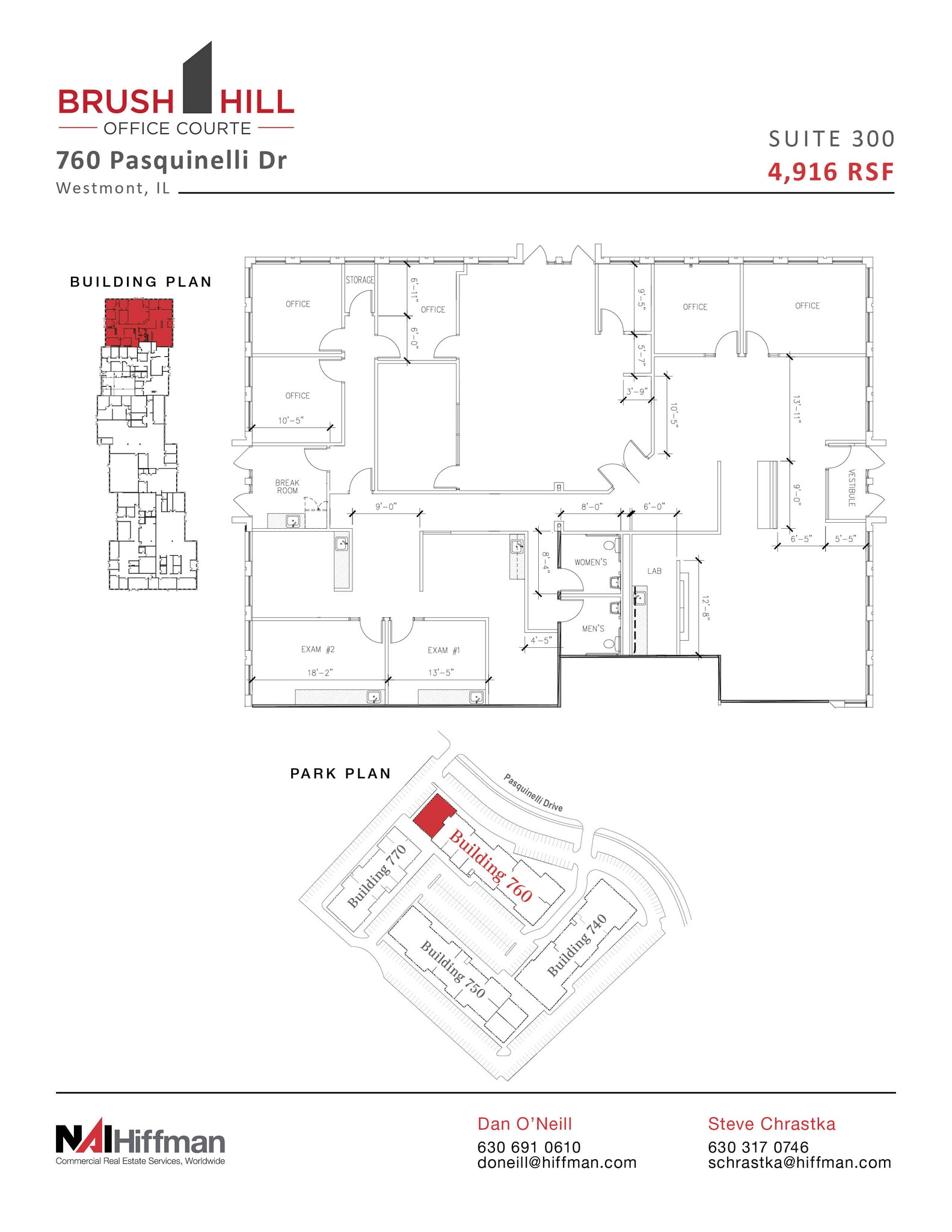 740 Pasquinelli Dr, Westmont, IL à louer Plan d’étage– Image 1 sur 1