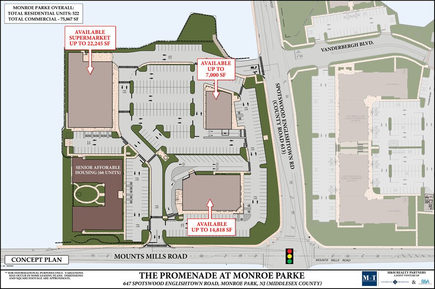623 Spotswood-Englishtown Rd, Monroe Township, NJ à louer - Plan de site – Image 3 sur 5
