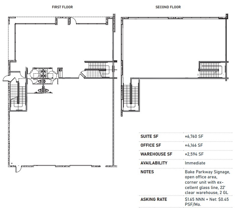 8 Goodyear, Irvine, CA à louer Plan d’étage– Image 1 sur 1