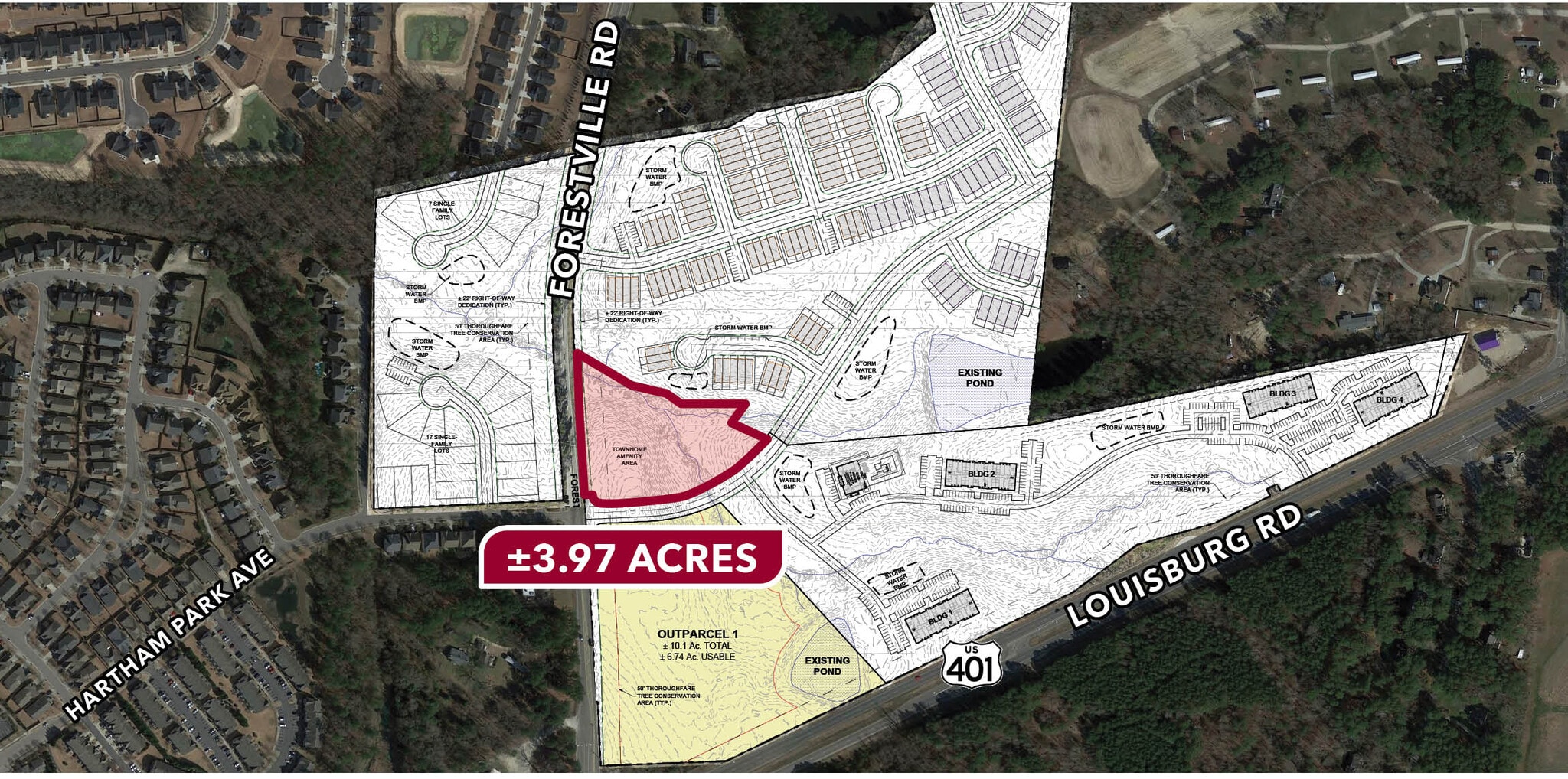 0 Forestville Rd, Wake Forest, NC à vendre Plan de site– Image 1 sur 3