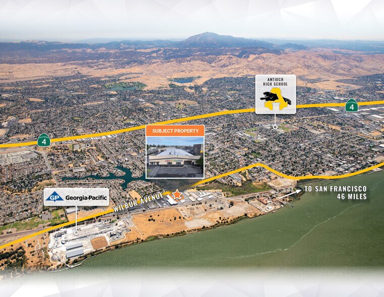 521 Wilbur Ave, Antioch, CA à vendre - Aérien – Image 2 sur 7