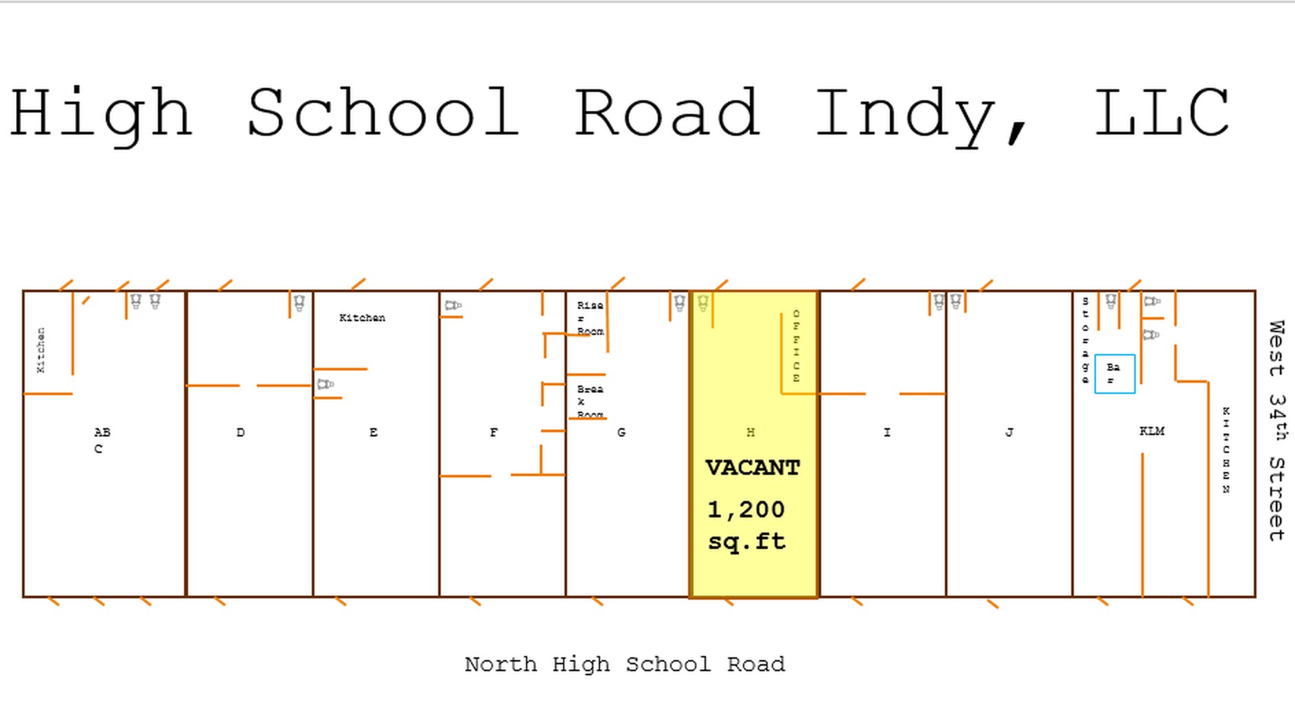 3350 N High School Rd, Indianapolis, IN à louer Plan d’étage– Image 1 sur 1