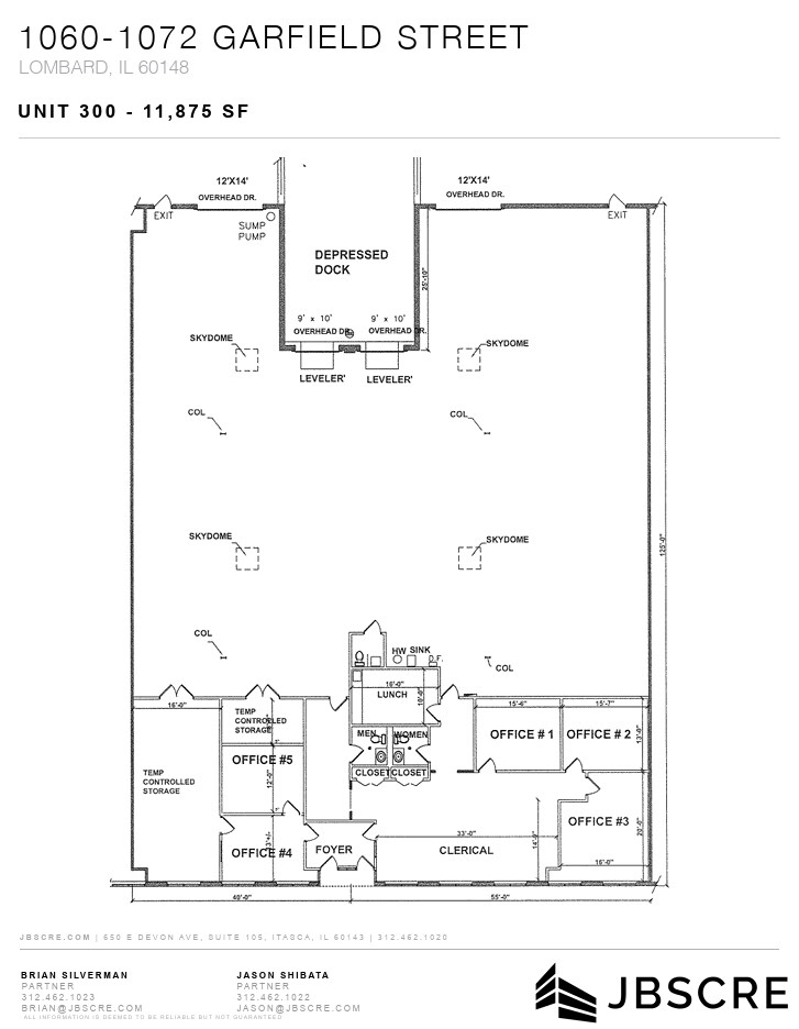 1060 N Garfield St, Lombard, IL à louer Plan d’étage– Image 1 sur 1