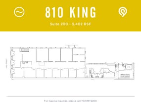 810 King St, Alexandria, VA à louer Plan d’étage– Image 1 sur 1