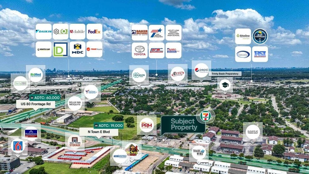 3801 N Town East Blvd, Mesquite, TX à vendre - Aérien – Image 2 sur 2