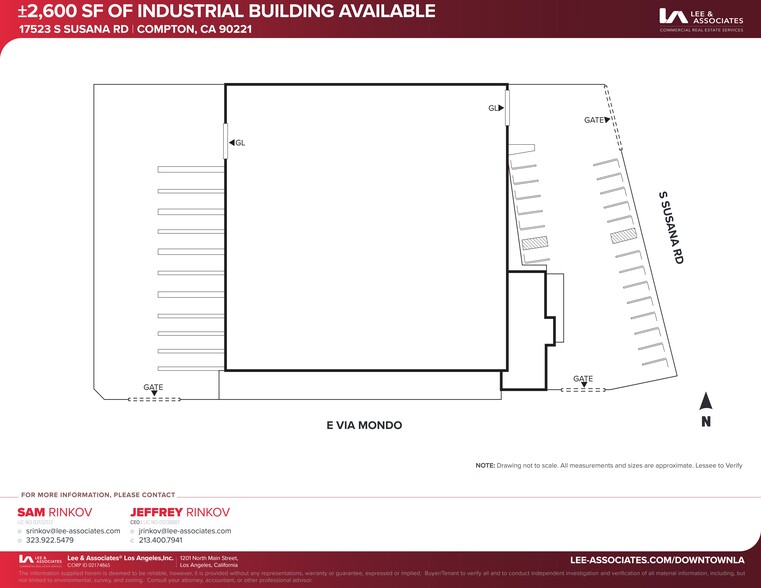 17523 S Susana Rd, Rancho Dominguez, CA à louer - Plan de site – Image 2 sur 5