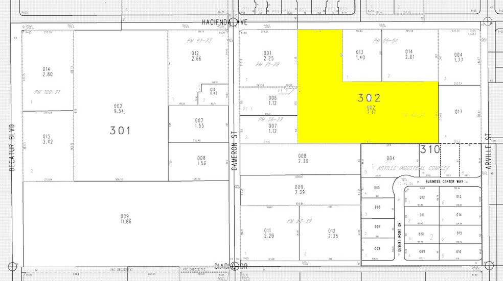4545 W Hacienda Ave, Las Vegas, NV à louer - Plan cadastral – Image 2 sur 8