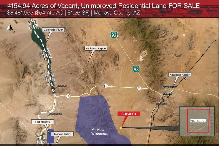 ±154.94 AC Vacant Residential Land, Golden Valley, AZ à vendre - Photo de l’immeuble – Image 1 sur 1