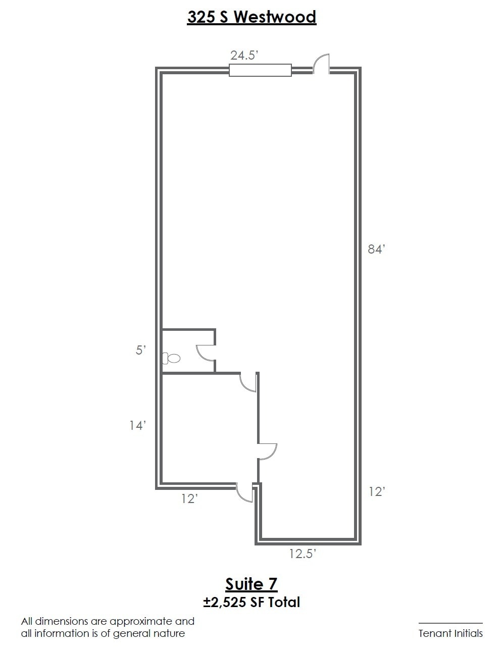 325 S Westwood St, Mesa, AZ à louer Plan d’étage– Image 1 sur 1