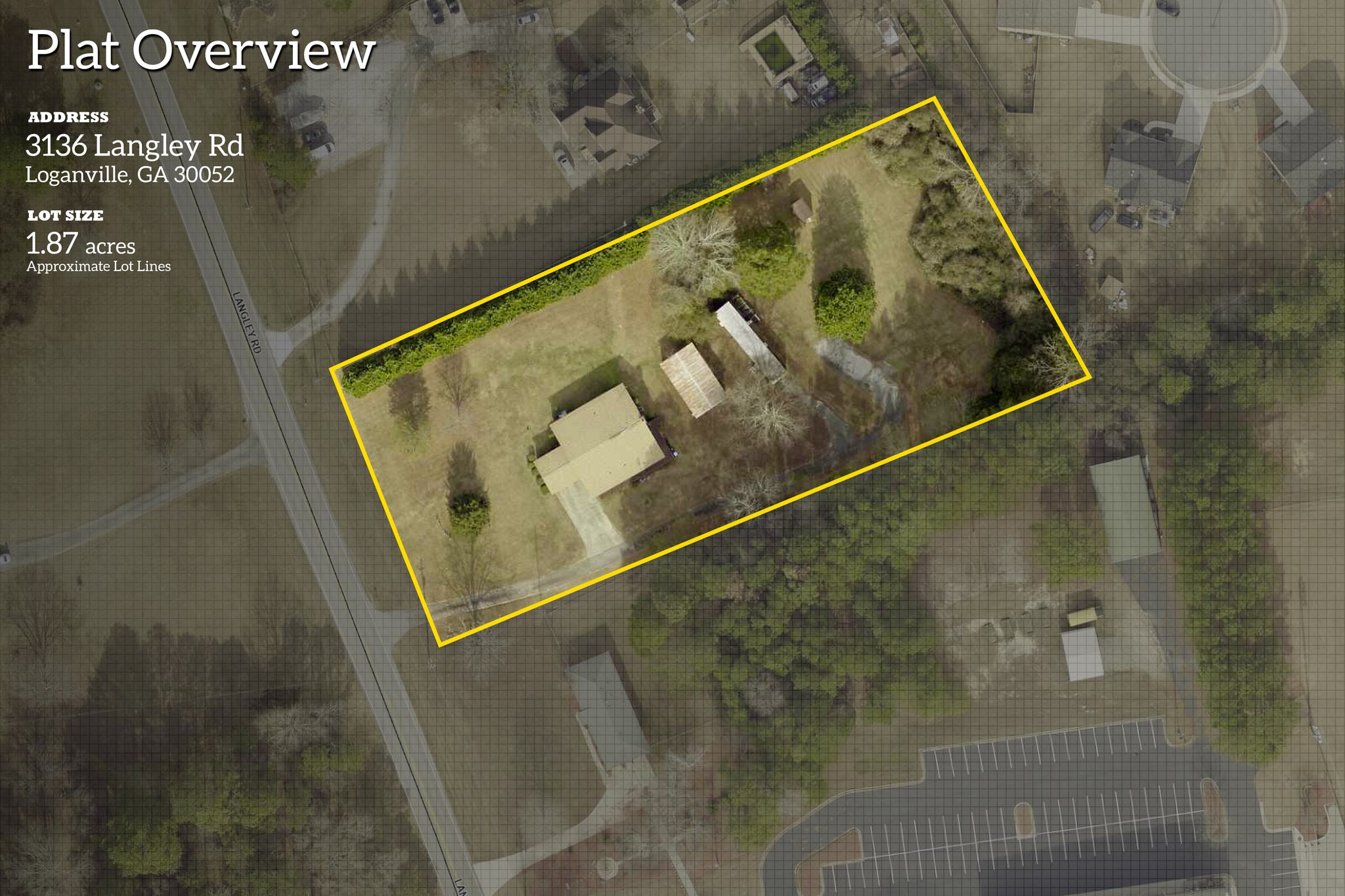 3136 Langley Rd, Loganville, GA à vendre Aérien– Image 1 sur 19