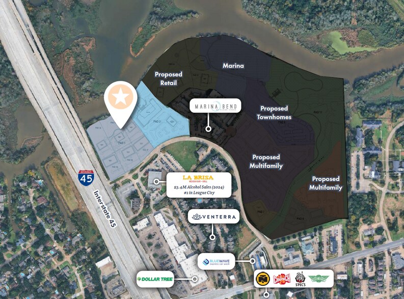416 Wesley Drive Dr, League City, TX à vendre - Aérien – Image 2 sur 2