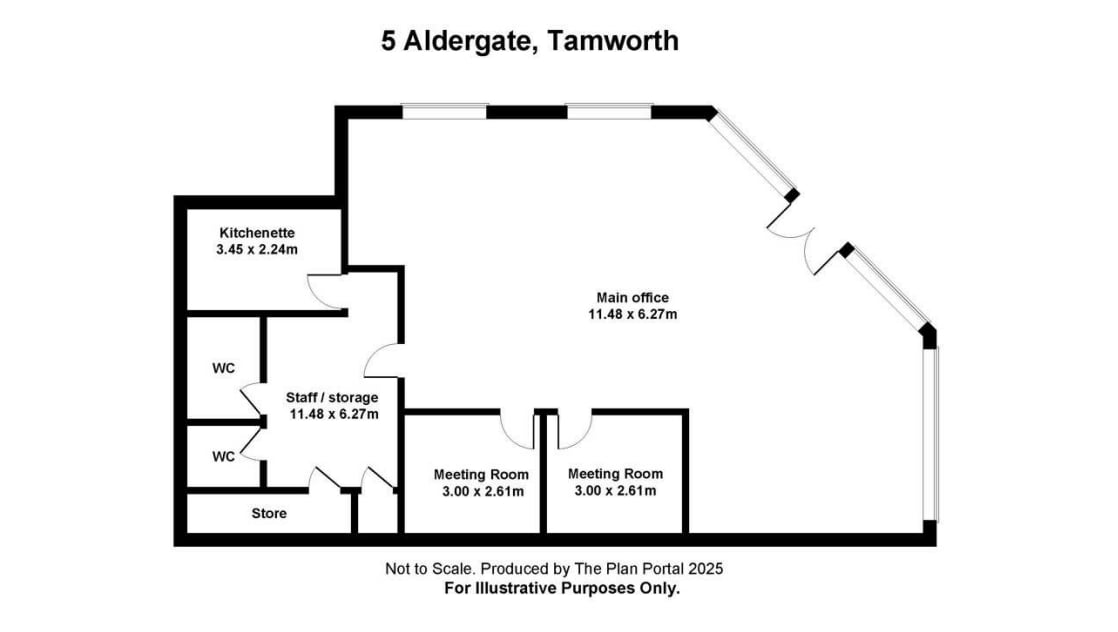 5 Aldergate, Tamworth à louer Plan d’étage– Image 1 sur 1