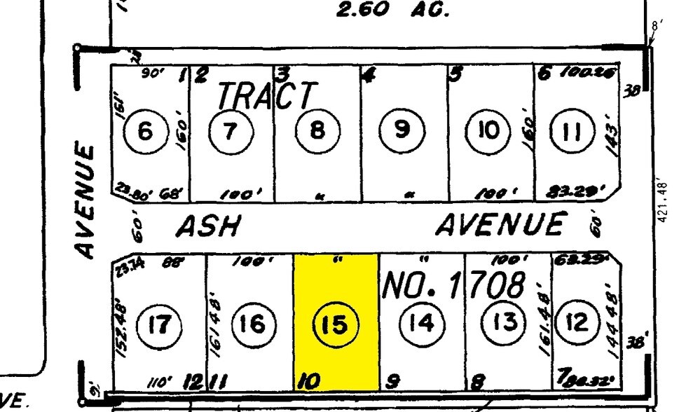 1212 E Ash Ave, Fullerton, CA à vendre - Plan cadastral – Image 2 sur 2