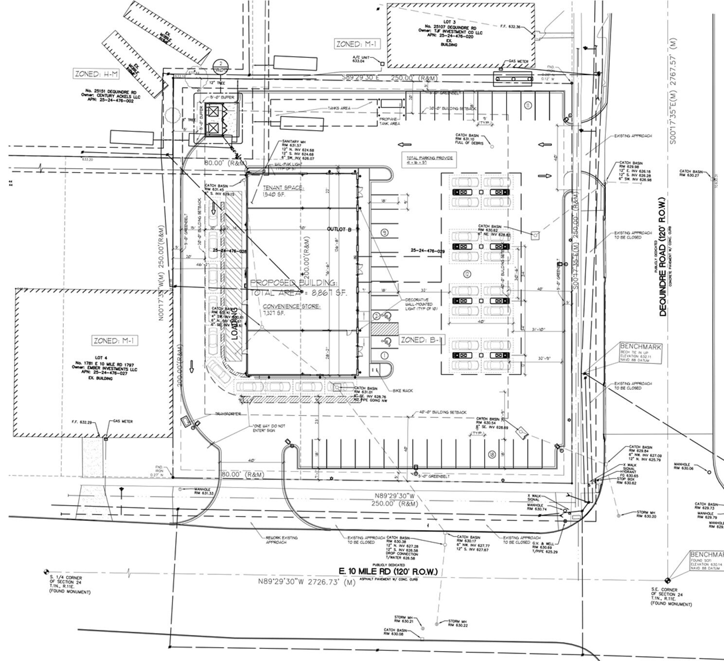 25005-25021 Dequindre Rd, Madison Heights, MI à louer Plan de site– Image 1 sur 2